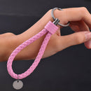 10x Keychain Leather Rope Strap Weave Keyring Key Chain Braided Ring Key Fob New