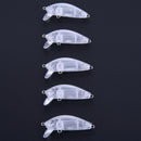 10pcs Unpainted Hard Bait Blank Crankbait Transparent Fishing Lure Bodies Tackle
