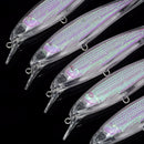 10pcs Unpainted Hard Bait Blank Crankbait Wobblers Fishing Lure Bodies Tackle hr