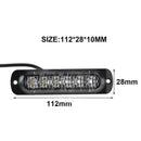 White+Yellow 6 LED Car Truck Emergency Warning Hazard Flash Strobe Lig YAP YCL