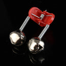 20x Sea Bream Bell Red Plastic Clip Double Rod Bite Alarm Fishing Bells New