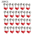 20x Sea Bream Bell Red Plastic Clip Double Rod Bite Alarm Fishing Bells New