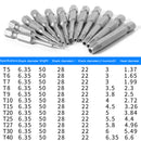 12Pcs 50mm Hollow Plum Blossoms  Screw Driver Bits Magnetic Set T5-T40 nrs