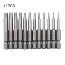 12Pcs 50mm Hollow Plum Blossoms  Screw Driver Bits Magnetic Set T5-T40 nrs