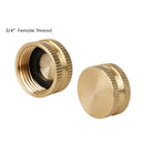 4 Pieces Home Garden Hose 3/4" Inch Female End Fitting Cap Brass Spigot Cap