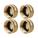 4 Pieces Home Garden Hose 3/4" Inch Female End Fitting Cap Brass Spigot Cap dfh