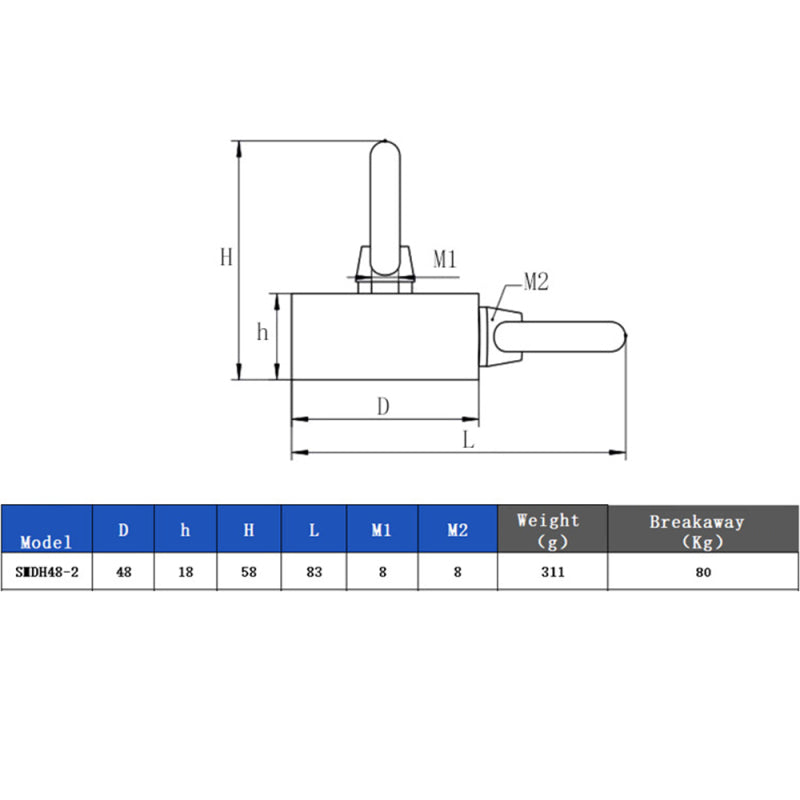 Double-Sided Fishing Magnet Round Pulling Force Super Strong Neodymium Fish CML