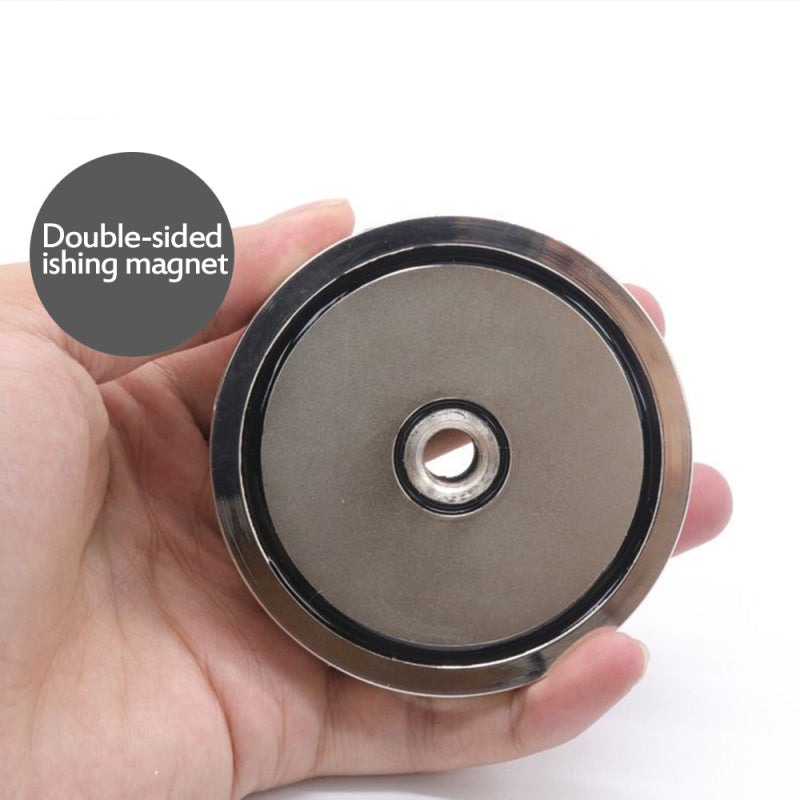 Double-Sided Fishing Magnet Round Pulling Force Super Strong Neodymium Fish CML