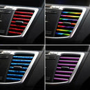 10pcs Car Auto Air Outlet Decorative Strip Moulding Trim Decor Flexible Chrome e