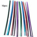 10pcs Car Auto Air Outlet Decorative Strip Moulding Trim Decor Flexible Chrome e