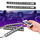 12V Car Interior RGB LED Strip Lights Foot Atmosphere Light Remote Control