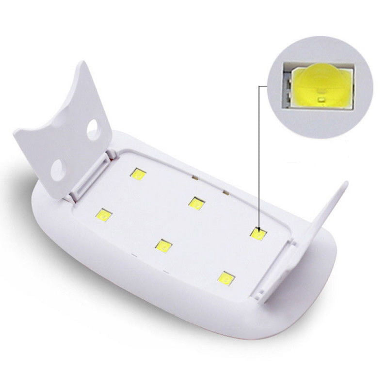 ABS White Mini UV Lamp LED Nail Dryer USB Nail Nursing Tool Lacquer Dry AOM IWD