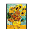 Sunflower Art Paint By Number Kit DIY Digital Oil Painting On Canvas Line YTK