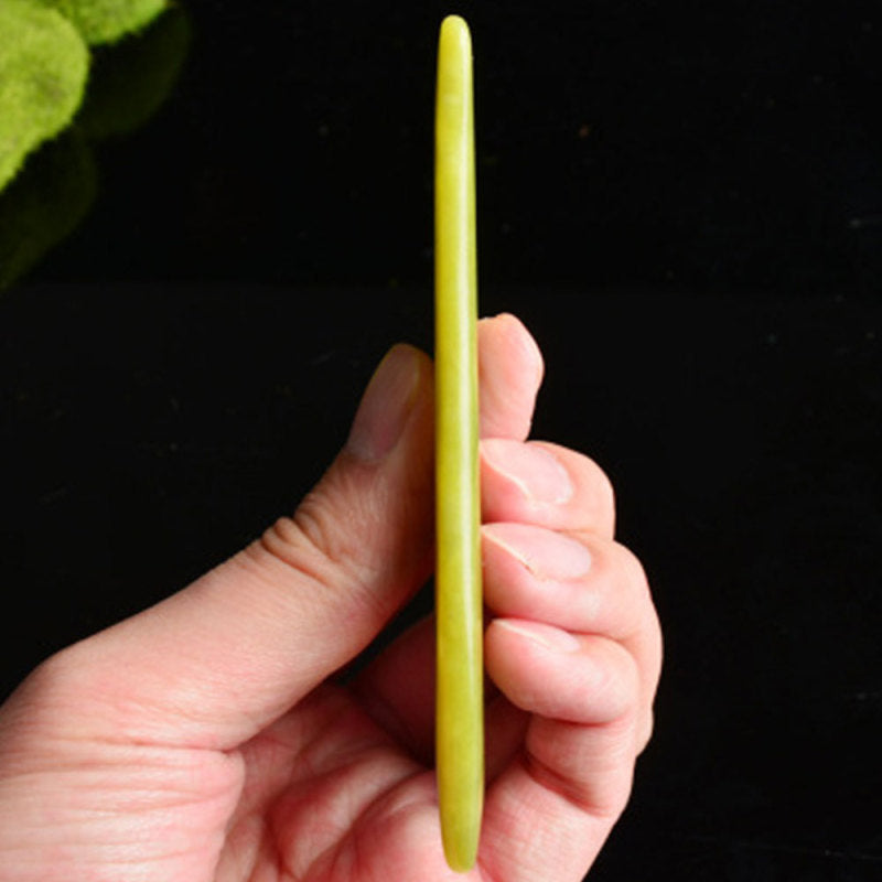 Natural S Shape Gua Sha Jade Stone Guasha Board Facial Face Massage Therapy Tool