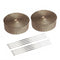 2x Exhaust Manifolds Titanium Heat Wrap Tape Thermal Automobile Refitting+straps