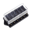 2Pcs Fuse Box Fuse Holder 6 Way Multi-Way Vehicle Circuit Automotive Blade Block