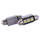 15PCS White 36MM 3 LED 5050 SMD Festoon Dome Car Light Interior Lamp Bulb 12V