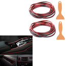 2Pcs Car Decorative Strip Car Stickers Decorative Accessories PVC Plating Film J