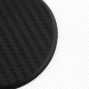 6Pcs Black Car Auto Water Cup Slot Non-Slip Carbon Fiber Look Mat Accessories