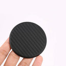 6Pcs Black Car Auto Water Cup Slot Non-Slip Carbon Fiber Look Mat Accessories