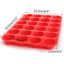24 Cavity Silicone Muffin CupCake Cookie Chocolate Mould Pan Baking Tra MKR