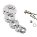 6pcs High-speed-steel Circular Rotary Blade Wheel Discs Mandrel for Wood C HBA