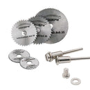 6pcs High-speed-steel Circular Rotary Blade Wheel Discs Mandrel for Wood C HBA