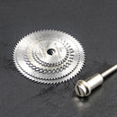 6pcs High-speed-steel Circular Rotary Blade Wheel Discs Mandrel for Wood C HBA