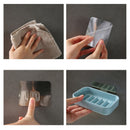 Flexible Bathroom Soap Dish Storage Holder Rack Soapbox Plate Tray Drain JDM