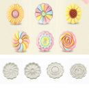 6 Rose Flower Stamps Moon Cake Decor Mould Round Mooncake Mold DIY Tool 50g