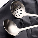 2pcs Stainless Steel Kitchen Utensils Soup Ladle Colander Spoon Cooking Tools vb
