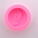 2pcs Sun Moon Face Silicone Cake Chocolate Mould Fondant Soap Mold Craft  GMW