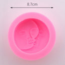 2pcs Sun Moon Face Silicone Cake Chocolate Mould Fondant Soap Mold Craft  LCY
