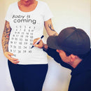 3x Multi-colors Baby is Come Print Cloth Stickers Birth Countdown for T-s OKD