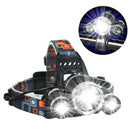1x 4 Modes Headlight 3 LED Rechargeable Headlights Torch Flashlight Waterp GDQ