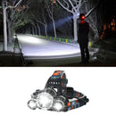 1x 4 Modes Headlight 3 LED Rechargeable Headlights Torch Flashlight Waterp GDQ