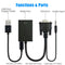 1080P VGA Male To HDMI Output Converter Adapter HD+ Audio TV AV HDTV Video EEM