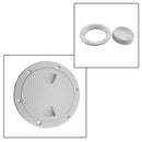Marine 6'' Inch Screw Out Plastic White Round Boat Deck Plate Inspection vb
