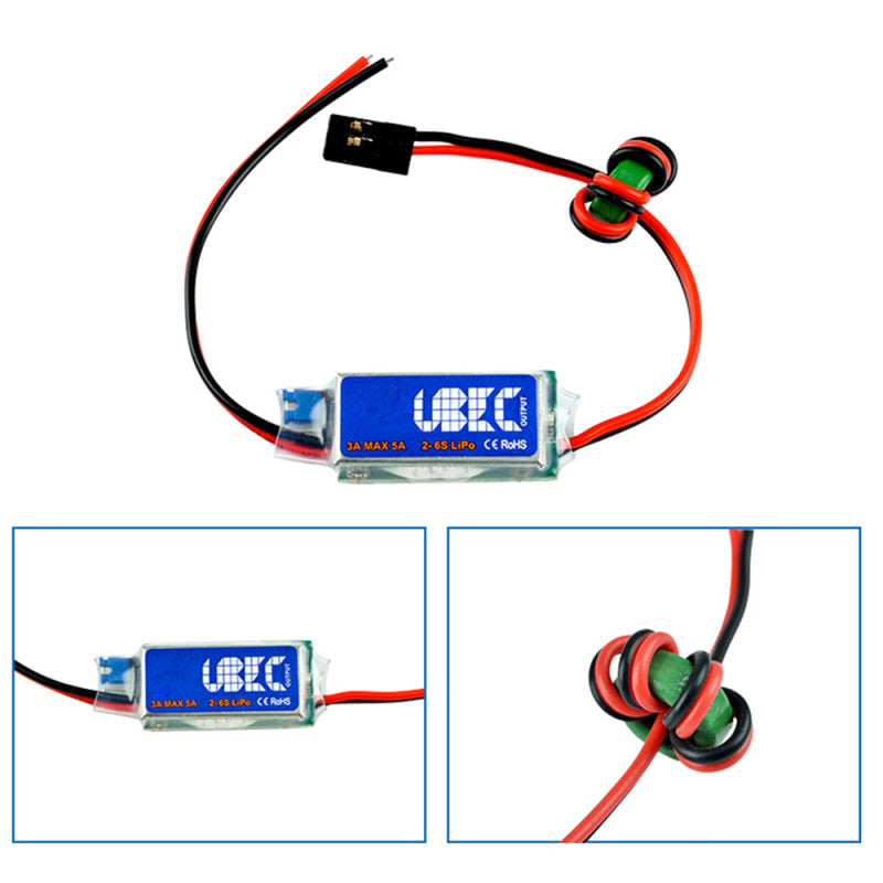 3x 5V UBEC Support 2-6S Lipo Battery Fully Shielded Anti-interference V KSR OOC