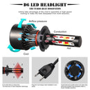 2*4-Sides H7 COB Hi-Lo Beam LED Headlight Kit  Bulb High Low 6500K AJU