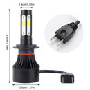 2*4-Sides H7 COB Hi-Lo Beam LED Headlight Kit  Bulb High Low 6500K AJU