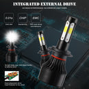 2*4-Sides H7 COB Hi-Lo Beam LED Headlight Kit  Bulb High Low 6500K AJU