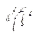 Belly Button Dangle Rings Crystal Jewelry Barbell Navel Ball Bar Body Pi APR