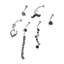 Belly Button Dangle Rings Crystal Jewelry Barbell Navel Ball Bar Body Pi APR