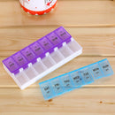 2Colors 14 Grids Double Row Medicine Pill Box Storage Container Organizer DRM