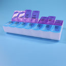 2Colors 14 Grids Double Row Medicine Pill Box Storage Container Organizer DRM