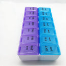 2Colors 14 Grids Double Row Medicine Pill Box Storage Container Organizer DRM