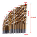 19x HSS Metric Drill Bit Set Titanium Coated Drills Metal Wood 1-10mm DIY Tools
