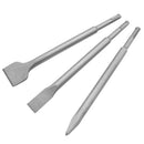 3pcs Electric Hammer Chisels Round Handle Pointed Flat Chisel Drill Bit  JVQ