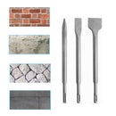 3pcs Electric Hammer Chisels Round Handle Pointed Flat Chisel Drill Bit  JVQ